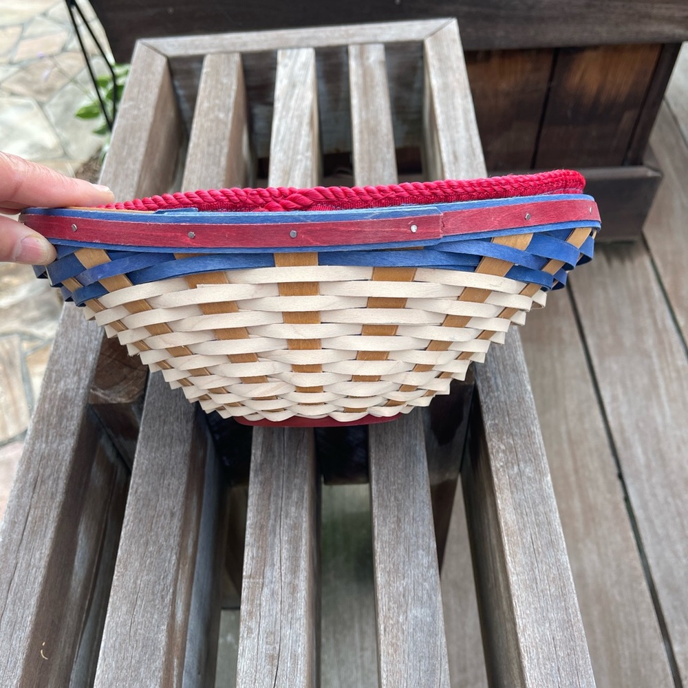 Longaberger, red white and blue basket bowl